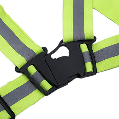 zojo Reflective Vest | Lightweight, Adjustable & Elastic | Safety & High Visibility for Running, Jogging, Walking,Cycling | Fits Outdoor Clothing (1 Pack, Neon Yellow) - color: 1pc-neon Yellow