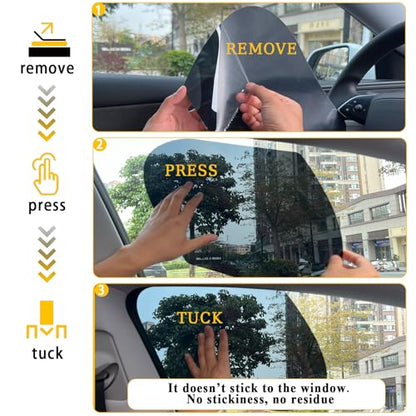 Car Window Shades(2Pack)-2026 New Upgrade Car Side Window Sunshade,Easy Install & Removable Car Window Shade for Baby,Universal Fit Design,UV Protection,Glare Shield