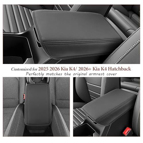 SKTU for 2026 Kia K4 Hatchback Center Console Cover for 2025 2026 Kia K4/ 2026+ Kia K4 Hatchback Armrest Cover Kia K4 2025 2026 Accessories Soft Console Cushion 2026 K4 Hatchback Seat Box Pad - color: 2025+ K4/2026+ K4 Hatchback