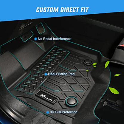 Nilight TPE Floor Mats for Toyota Tundra CrewMax Cab 2014 2015 2016 2017 2018 2019 2020 2021 All Weather Custom Fit Heavy Duty Floor Liners - size: 2014-2021 Toyota Tundra|CrewMax Cab