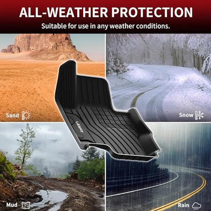 LASFIT Floor Mats for Mercedes Benz GLE SUV 2020-2026 350/450/ 53 AMG (Not Fit Coupe; Fit 5 Seats), All Weather TPE Anti-Slip Floor Liners Custom Fit GLE Car Mats, 1st & 2nd Row Set, Black - size: 1) For Benz GLE | 2020-2026 | 1st & 2nd Row