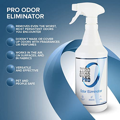 Zero Odor Pro Commercial Strength Odor Eliminator, Room Deodorizer and Air Freshener, Trigger Spray, 32 oz - size: 32 Fl Oz (Pack of 1)