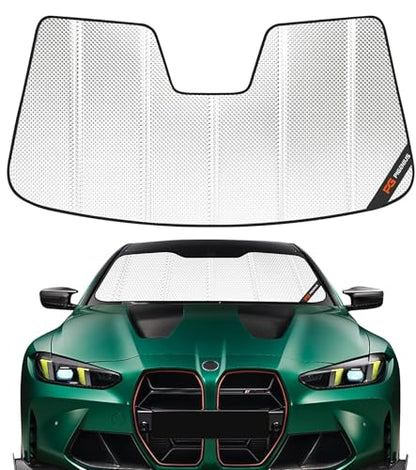 Pigenius Windshield Sun Shade for BMW 4 Series Convertible & M4 (F33/F83) 2014-2020, Fits 428i 430i 435i 440i M4, Reflective Aluminum Film Front Window Sunshade - size: 2014-2020 4 Series Convertible