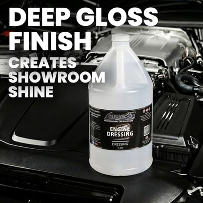 LANE'S Engine Dressing | Professional Engine Bay Cleaner and Protector Shine | Prevents Rubber Hoses Fading and Cracking | Easy to Use, Dust Resistant Degreaser & Detail Spray | 1 Gallon, 2 Pk - size: 128 Fl Oz (Pack of 2)