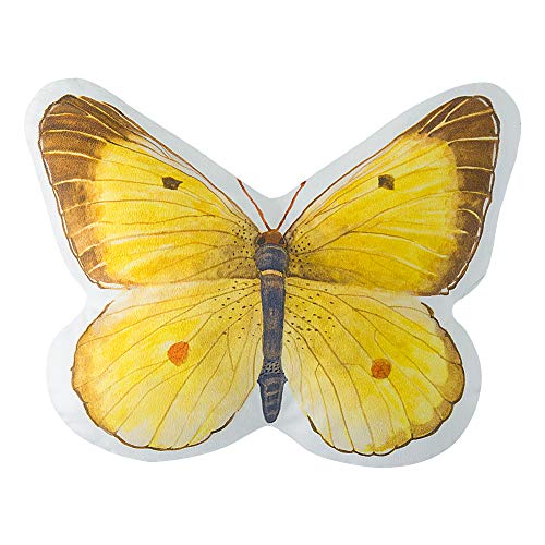 JWH Butterfly Accent Pillow Cases 3D Animal Throw Pillow Cover Decorative Stuffed Plush Soft Cushion Farmhouse Sofa Couch for Bed Living Room Fall Cute Shams Kids Gift 13x15 Inch Bright Yellow - color: Light Yellow