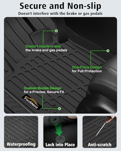 Floor Mats Custom Fit for Chevy Trailblazer FWD 2021-2025 2026 Trunk Mat with Backrest Mat All Weather TPE Cargo Liner Full Set for Chevrolet Trailblazer Accessories,Black (Upper Cargo Floor Mat) - size: For Chevy Trailblazer FWD 2021-2026