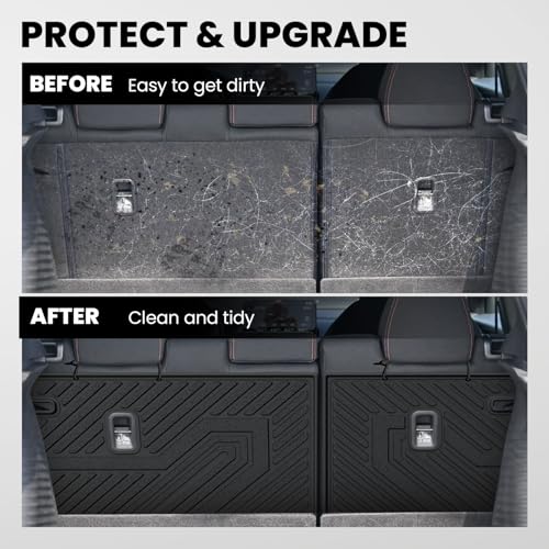 LASFIT Rear Seat Back Protector for Honda HR-V 2023-2026,All Weather TPE Pet Friendly Custom Fit HR-V Second Row Back Seat Cover Backseat Mat Liner - style: 6）For Honda HR-V | 2023-2026 | Back Seat Cover