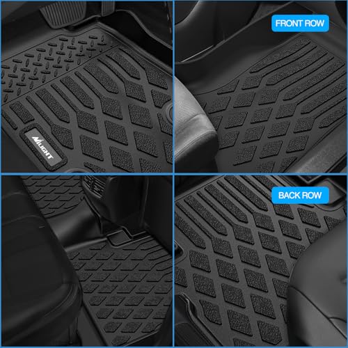 Nilight TPE Floor Mats for Chevy Silverado GMC Sierra 1500 Crew Cab 2014-2018, Chevrolet Silverado Sierra 2500HD 3500HD 2015 2016 2017 2018 2019 All Weather Custom Fit Heavy Duty Floor Liners - color: 2014-2018 Silverado GMC Sierra|Crew Cab|Bench Seat