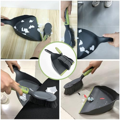 WDDBHSKN Dust pan Broom Dustpan Brush - Dust Pans with Brush, Dustpan and Brush Set, Handheld Broom and Dustpan Set are Used to Clean Kitchens, Floors, Tables, and Animal Cages. - size: 1 Count (Pack of 1)