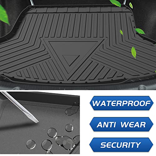 Elsetyler Cargo Liner for 2020-2026 Sentra - Black TPE All Weather Heavy Duty Waterproof Rear Cargo Tray Trunk Floor Mat Protector Compatible with 2020-2026 Nissan Sentra - color: black