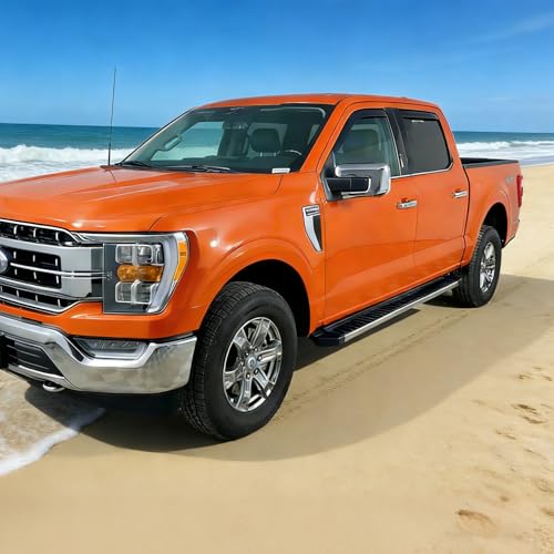 in-Channel Side Window Rain Guards Fits 2015-2020 Ford F-150 SuperCrew & Crew Cab (Not for Super Cab),Window Visors Window Deflectors Vent Sun Shades Sheilds - size: For 2015-2025 F150 Crew Cab