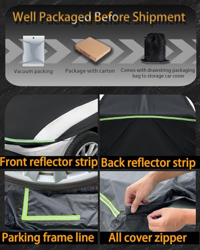 Full Enclosed Car Covers Universal Fit VW Beetle/Golf,Porsche Boxster,350z/370z,Audi TT/A3,BMW Z4,Supra A90/Integra,BRZ,Mini Cooper Clubman Sedan/Coupe/Cabrio/Hatchback Length 165-177 inches - size: 4.For Sedan/Coupe/Hatchback Length 165-177 inches