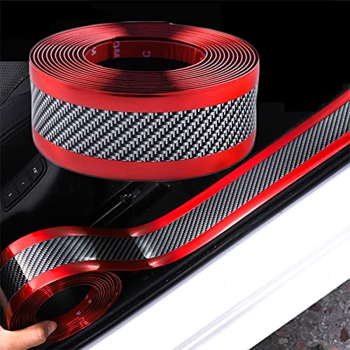 Automotive Door Entry Guard Car Door Sill Protector Anti-Collision Strip Rubber Waterproof Protection Strip for Most Car (3M Length, 3CM Width, Red) - color: Red, size: 3M Length, style: 3CM Width
