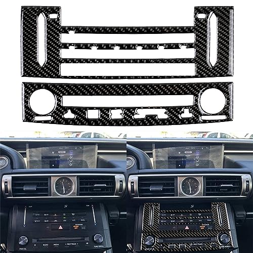NVCNX Car Dashboard CD Panel Dash Cover Decal Compatible with Lexus IS250 2014 2015 / IS200t 2016 2017 / IS300 2016-2020 / IS350 2014-2020 Carbon Fiber Interior Trim Accessories Black - B - color: CD Panel - B
