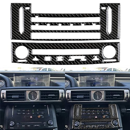 NVCNX Car Dashboard CD Panel Dash Cover Decal Compatible with Lexus IS250 2014 2015 / IS200t 2016 2017 / IS300 2016-2020 / IS350 2014-2020 Carbon Fiber Interior Trim Accessories Black - B - color: CD Panel - B