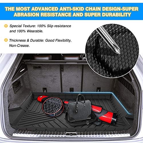 Cargo Liner Fits for Audi Q8/RS Q8 2019-2025 2026, All Weather Cargo Mat for Q8, Heavy Duty Waterproof Rear Trunk Mat for Q8 Accessories - size: 1)Audi Q8/RS Q8【2019-2025】