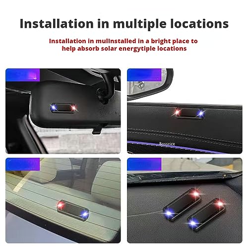 Emergency Strobe Light Strip, Ultra mini Solar Warning Flash, Emergency Safety Warning LED mini car Bicycle Motorcycle Strobe Light (red Light) - color: red light