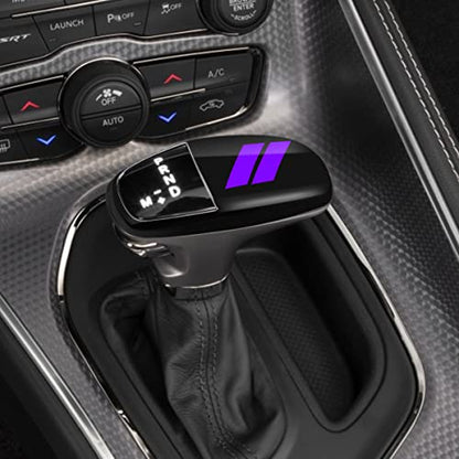 auovo Gear Shift Knob Trim Compatible with Dodge Charger Accessories 2015-2023 Challenger 2015-2024 / Durango 2016-2026 (Black-Purple) - color: Black-Purple