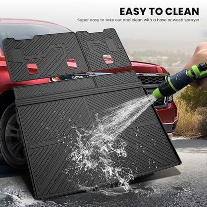 LASFIT Trunk Mat with Backrest Mat 2015-2020 for Chevrolet Chevy Suburban/GMC Yukon XL(Only Yukon XL, Not Fit Yukon)/Cadillac Escalade ESV(Only Escalade ESV, Not Fit Escalade), All Weather TPE Mat - size: Cargo for Suburban/Yukon XL/Escalade ESV 2015-2020