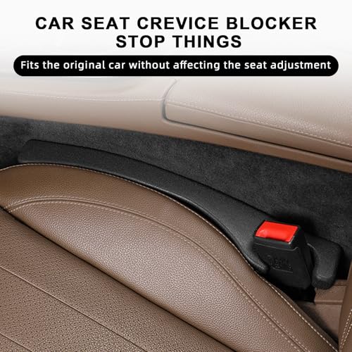 2 Pack Car Seat Gap Filler Car Seat Gap Interior Universal Fit PU Leather Car Seat Gap Plug for Filling Gaps Between Seats and Consoles Stop Things from Dropping