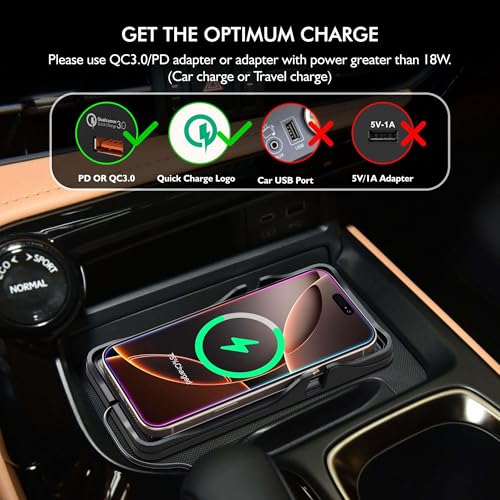 Wireless Car Charger,LANSEMKU Car Wireless Chargers Charging pad Non Slip 15w Fast Charger for Car Wireless Phone Charger for iPhone17/ 16/15/14/13/12 Pro Max,for Android (with Holder-100cm Cable)