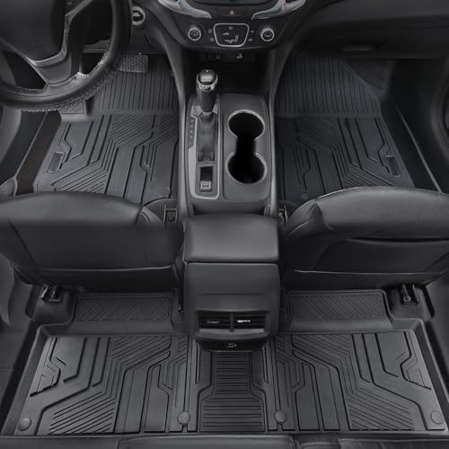 Floor Mats Set Cargo Liner and Backrest Mat for for Chevy Chevrolet Equinox/GMC Terrain 2018-2024, All Weather TPE Full Mat Set Cargo Mat for Equinox Accessories - size: For Chevy Equinox/GMC Terrain | 2018-2024