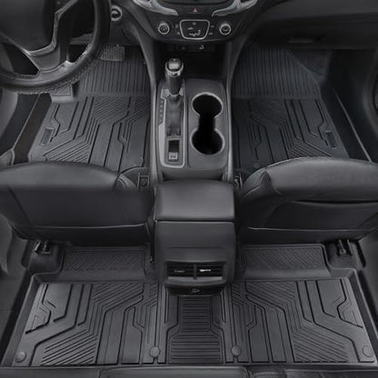 Floor Mats Set Cargo Liner and Backrest Mat for for Chevy Chevrolet Equinox/GMC Terrain 2018-2024, All Weather TPE Full Mat Set Cargo Mat for Equinox Accessories - size: For Chevy Equinox/GMC Terrain | 2018-2024