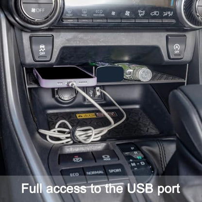 JDMCAR Center Console Organizer Compatible with Toyota RAV4 2019-2025 and 2021-2025 RAV-4 Prime, ABS Material Insert Tray Gear Shift Secondary Storage Box