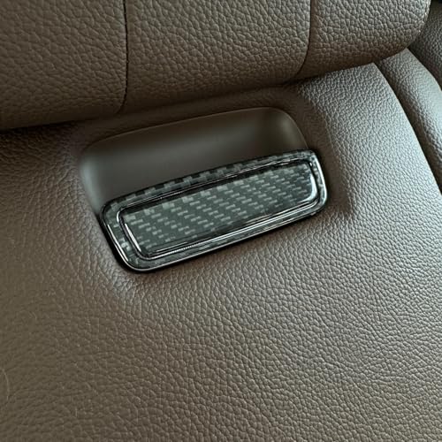 NVCNX Carbon Fiber Accessories for Mercedes Benz GLE GLS 350 450 450e 580 53 63 S AMG 2020-2026 2021 2022 2023 2024 2025 W167 C167 X167 Rear Armrest Cover Interior Trim Overlay Sticker Decal 2PCs - color: Rear Armrest Trim