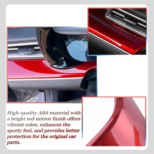 Center Contro Side Trim, for Kia K5 2021 2022 2023 2024, Dashboard Center Contro Trim Car Sport Accessories - Wine Red - color: Wine Red