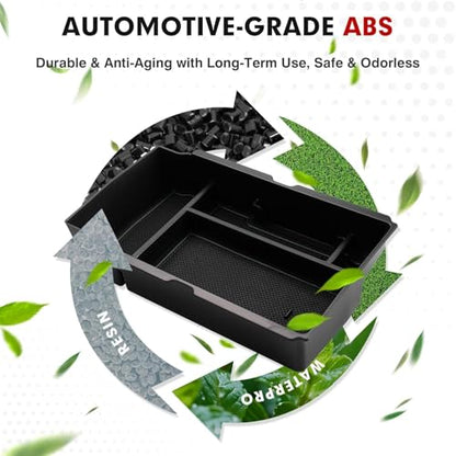 Autorder Center Console Organizer for 2023 2024 2025 2026 Honda CRV Accessories Center Console Storage Box Secondary Insert Tray Black & Red Non-Slip Silicone Mats - size: 2023+ CRV Armrest Organizer