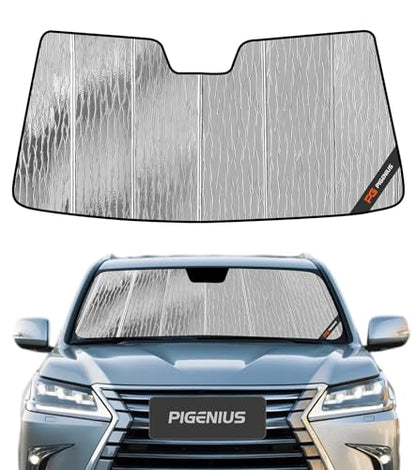 Pigenius Windshield Sun Shade for Lexus LX570 2016-2021 Front Window Sunshade - AstraGuard - color: Silver, size: 2016-2021 LX