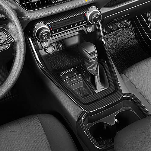 ERIDANUS Auto Accessories Fit for RAV4 2024 2023 2022 2021 2020 2019 Dashboard Ac Switch Panel Button Cover Frame Trim (Black Carbon Fiber Style) ABS 1 PC - color: Black Carbon Fiber Style