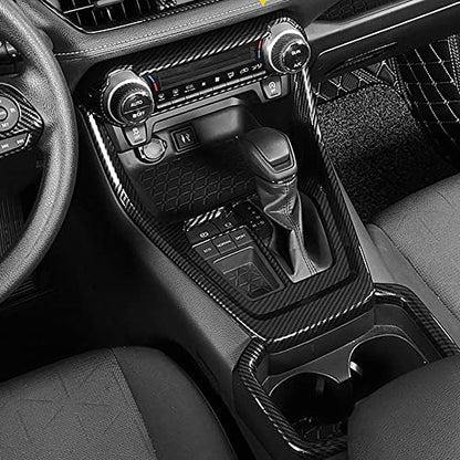 ERIDANUS Auto Accessories Fit for RAV4 2024 2023 2022 2021 2020 2019 Dashboard Ac Switch Panel Button Cover Frame Trim (Black Carbon Fiber Style) ABS 1 PC - color: Black Carbon Fiber Style