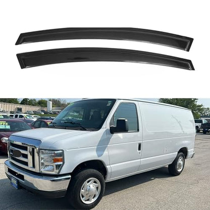 IG Window Visors Fit for 2007-2014 Ford E150 E250 E350 E450 Super Duty, 1983-1994 S10 Blazer/S15 Jimmy, Out-Channel Rain Guards Vent Deflectors 2PC, Truck Accessories for 07-14 E150 E250 E350 E450 - size: 2007-2014 E150/E250/E350/E450