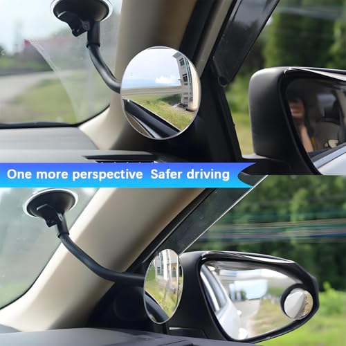 Baby Car Mirror, 360 Degrees Adjustable Wide Angle Convex Vehicle Mirrors with Suction Cup, Shatterproof Infant Newborn Auto Rearview Accessories, Universal for SUV RV Truck
