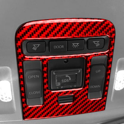 Carbon Fiber Compatible with Toyota Camry 2018 2019 2020 2021 2022 2023 2024 Accessories Car Dome Reading Light Lamp Button Cover Interior Sticker Red - color: Front Reading Light Lamp