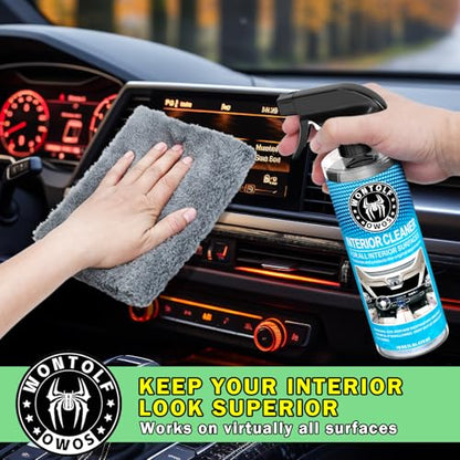 Wontolf CWK188 Car Wash Kit with Foam Gun, Car Wash Soap, Interior Detailer Cleaner, Wheel Cleaner, Car Care Cleaning Detailing Kit for Cars Trucks RVs SUVs Motorcycles (Works w/Garden Hose), 10 Items - size: 1.6 Fl Oz (Pack of 10)