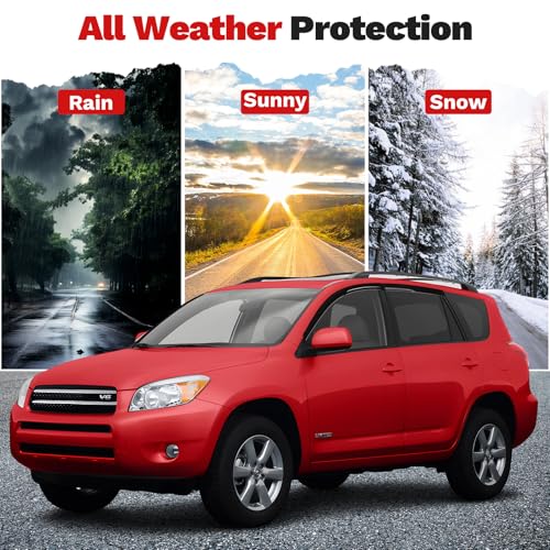 Canvcle RAV4 Rain Guards - Window Visors for Toyota RAV4 2006-2012, Outside-Mount Tape-On Side Window Wind Deflectors for RAV4 Accessories, Vent Visors Shades Rainproof Black 4PCS - size: Toyota RAV4 2006-2012