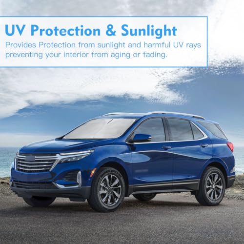 Windshield Sun Shade for Chevrolet Equinox 2018 2019 2020 2021 2022 2023 2024 Accessories Fit Chevy Window Sunshade Sun Visor Windshield Cover, 4 Layers UV Protector Car Accessories Shield Shade - size: G1. for Chevy Equinox 2018-2024
