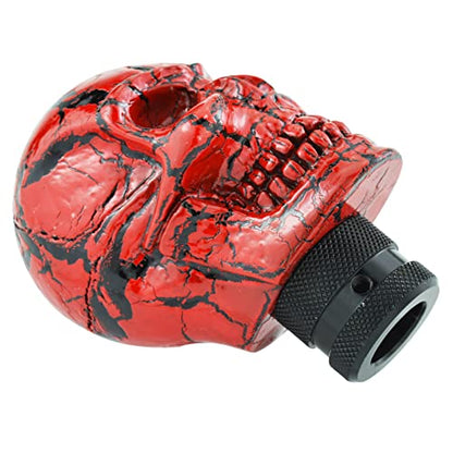 Skull Gear Speed Shift Stick Head Fit Most Cars - color: Red Pattern