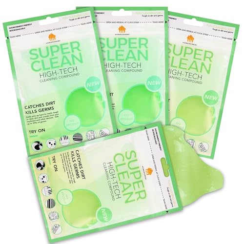 FiveJoy Car Cleaning Gels, 4-Pack Universal Auto Detailing Tools Car Interior Cleaner Putty, Dust Cleaning Mud for PC Tablet Laptop Keyboard, Camera, Printers, Calculator - 320g (2.8oz/pcs) - color: Green,Yellow
