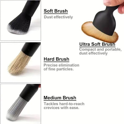 4 Counts Set Car Detailing Products,Soft Professional Portable Brush for Car Interior Cleaning & Dust Removal, Car Valeting Kit,Car Interior Cleaning Brush Set, Cleaning Supplies,Automotive.