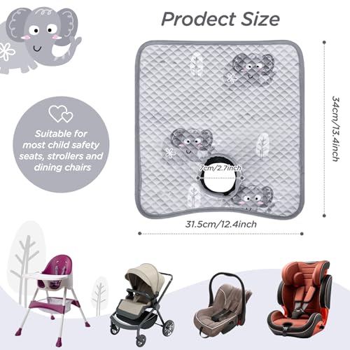 Potty Training Car Seat Protector, Waterproof Car Seat Cover for Toddlers, Piddle Pads for Baby Carseat, Stroller, Non-Slip & Machine Washable (Gray, 2PC) - color: Gray