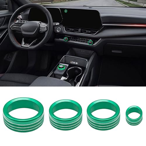 AC Volume Shift Knob Cover for Chevrolet Chevy Equinox 2025 2026 Interior Accessories Dashboard Cover 4WD Air Conditioner Switch Decor Trim (Green) - color: Green