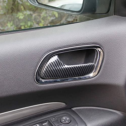 crosselec Carbon Fiber Inner Door Handle Cover Trim for Dodge Durango 2011-2022