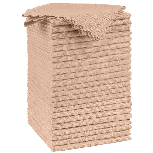 Orighty Microfiber Cleaning Cloth, 24 Pack Highly Absorbent Cleaning Supplies, Reusable Clean Rags for House, Microfiber Cloth for Kitchen, Window, Car Care, 11.5x11.5 inch Brown - color: Brown, size: 24 Pack