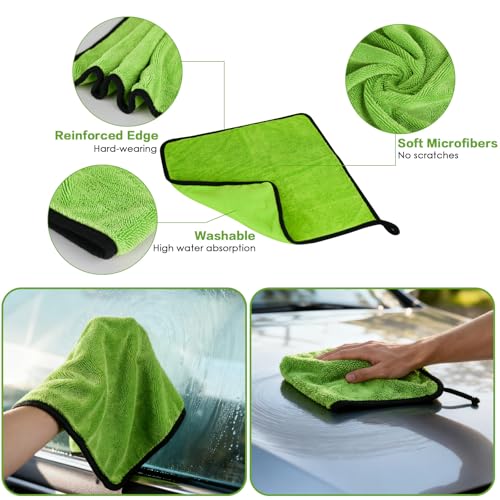 8PCS Windshield Cleaner Tool, Car Windshield Cleaner Tool with Extendable Handle 180° Rotation,Car Window Cleaner with 4 Reusable Microfiber Pads+100ml Spray Bottle+1 Detailing Brush