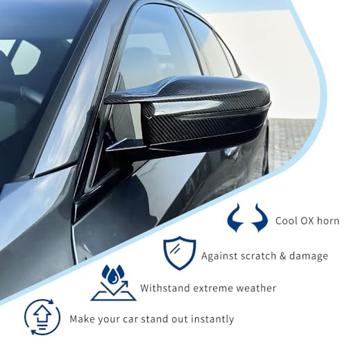Real Carbon Fiber Side Mirror Cover Compatible with G20 G21 G30 G31 G32 GT G11 G12 G14 G15 G16 (Real Carbon Fiber, G20 G30 G32 G11) - color: Real Carbon Fiber, size: G20 G30 G32 G11