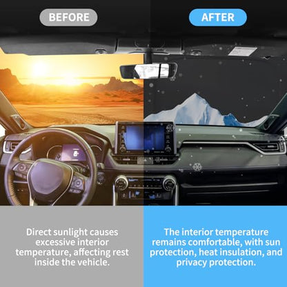 8 PCS Window Shades for Toyota RAV4 2019-2025 2026 Accessories, UV Sun Heat Insulation & Privacy Protection, Full Set Windshield Side Rear Window Sun Shade Covers for Camping Napping Leisure - size: For Toyota Rav4 2019-2026